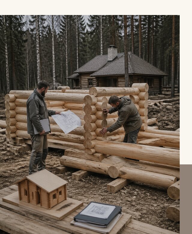 Проектирование и строительство домов из бревна в Новомосковске