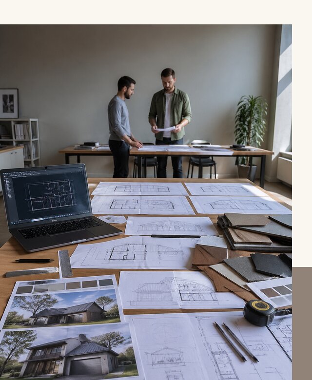 Проект дома 10 на 8 с гаражом под ключ на заказ в Новомосковске